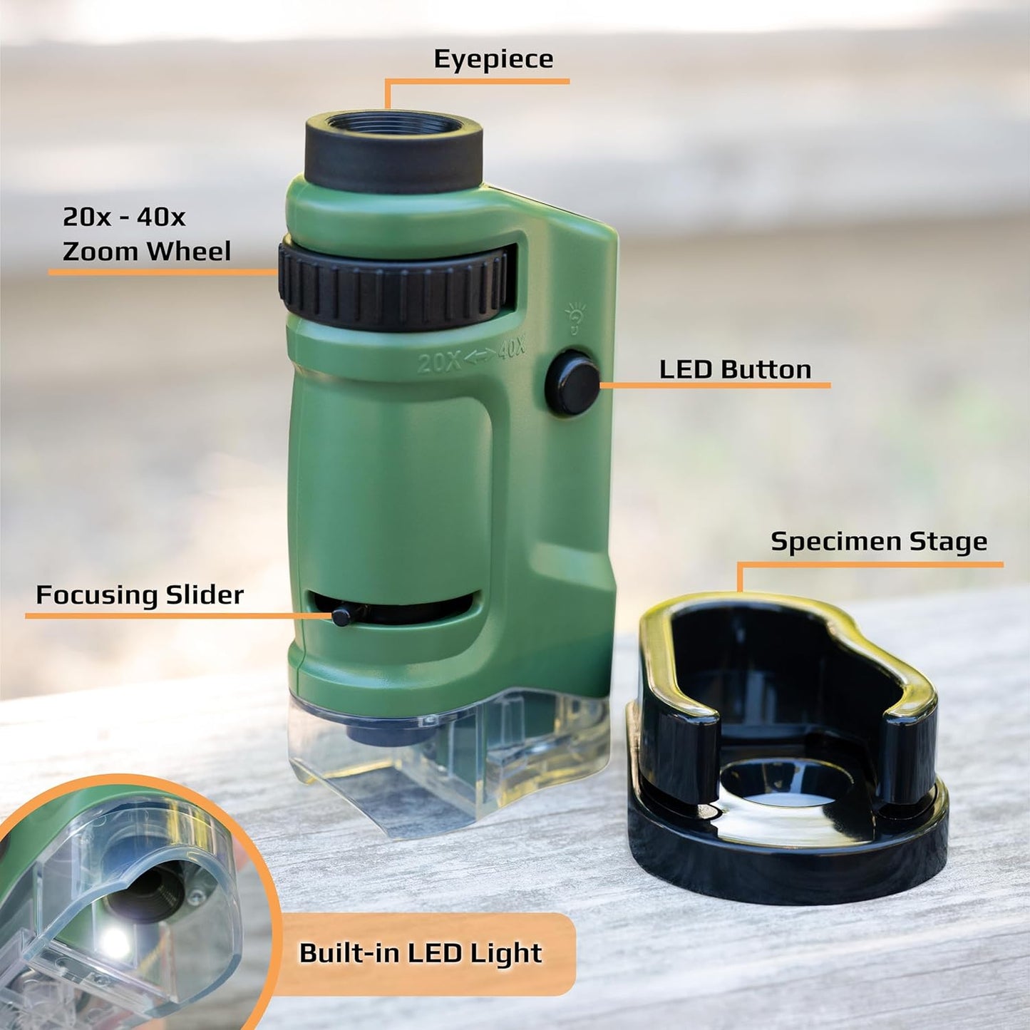 20-40x LED Illuminated Microscope (MM-24)