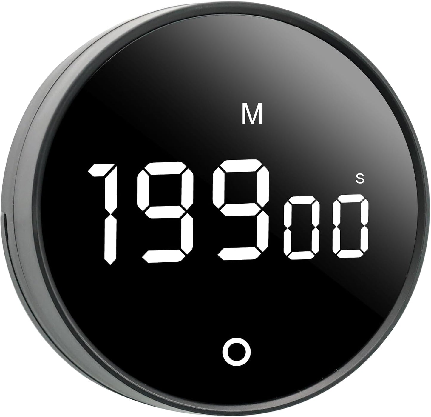 Digital Kitchen Timer - Magnetic 199-Minute Countdown Countup Timer with Large LED Display,Volume Adjustable, Visual timers for Cooking,Gym,Meeting,Classroom,Study,Work,Outdoor Activities,Black